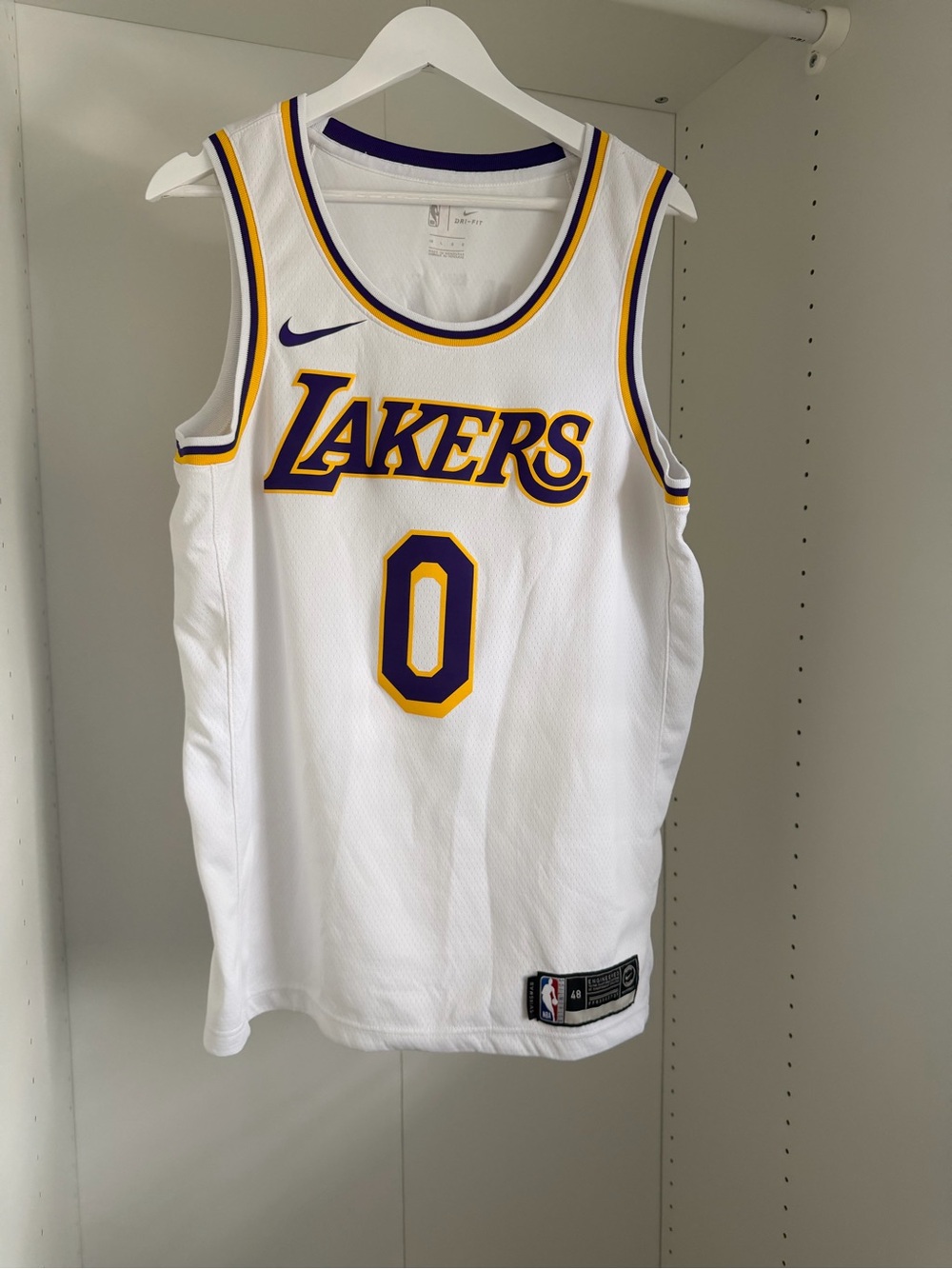 Nike Kyle Kuzma #0 LA Lakers Association Swingman Jersey White Men’s L 48